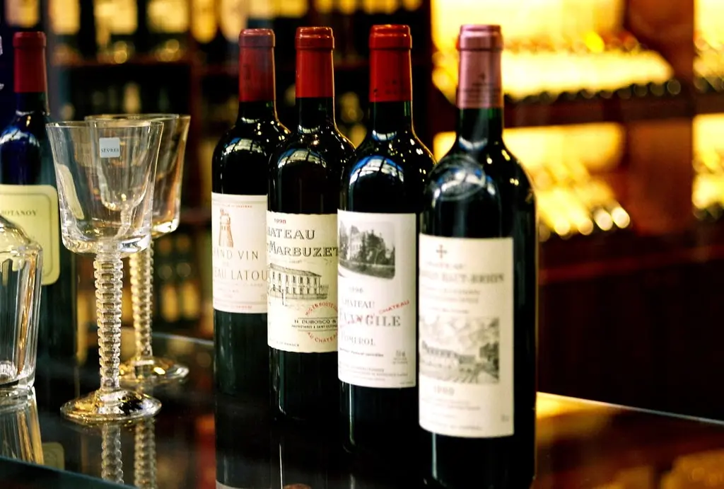 Several Bordeaux wines